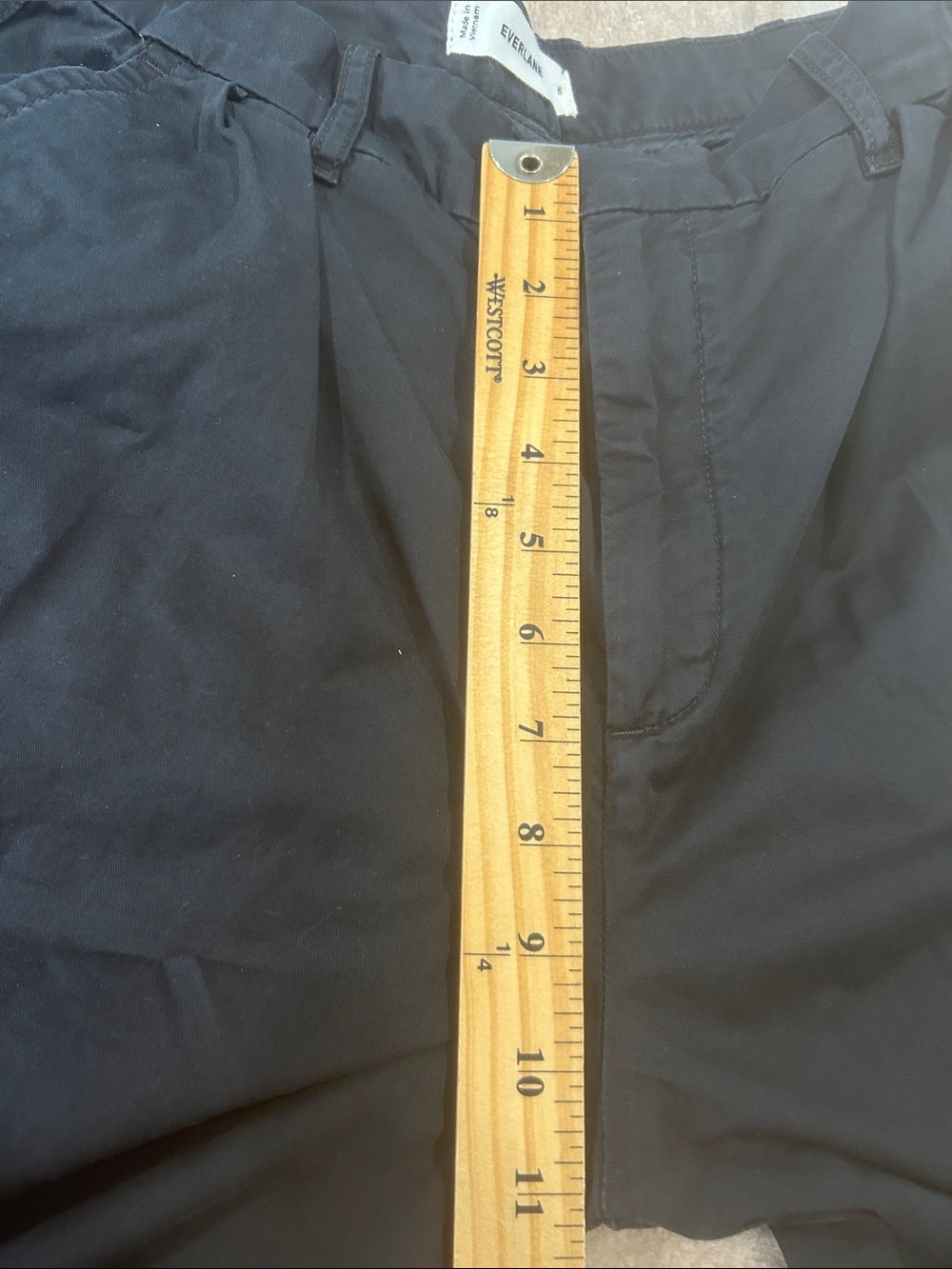 Everlane Womens 6 Organic Cotton Wide Leg Pants Black Minimalist baggy - Picture 7 of 14